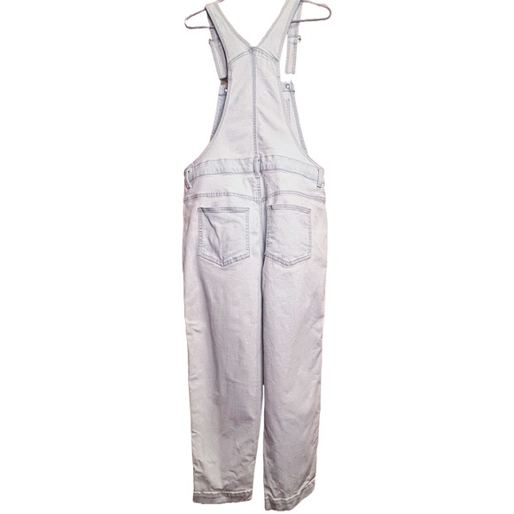 Jordache Light Bleach Wash Overalls Womens XS Cropped Straight Leg Stretch NWT - Picture 2 of 11
